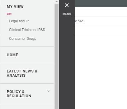 To set or change topics for another publication, first navigate to that publication, then back to any My View set up option to complete your selections.