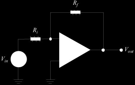 A special case of the noninverting amplifier is when R f =0 and =. This forms a voltage follower or unity gain buffer with a gain of 1.