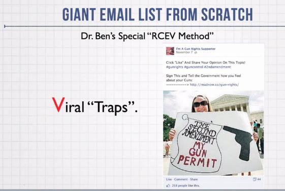 Step 4 of RCEV: Viral Traps Viral Traps is a call to action that gets you a benefit.