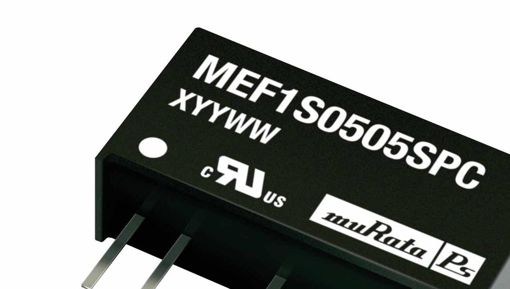 www.murata-ps.com MEF1 Series FEATURES UL695 recognised Short circuit protection Operation to zero load Output regulation <1% Single isolated output 1kVDC or 3.5kVDC isolation options Hi Pot Test 3.