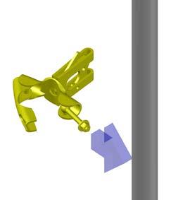 PLACE CLAMP AROUND POST. CLOSE CLAMP.