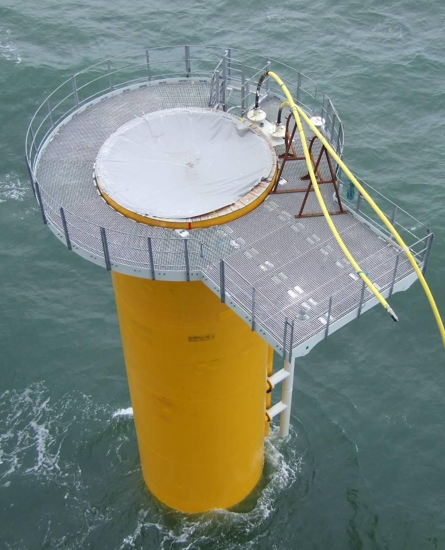Wind Turbine Foundations Issue - Costly foundation designs due to: - Harsher marine conditions - Deeper water - Larger turbines - Shallow-water solutions may