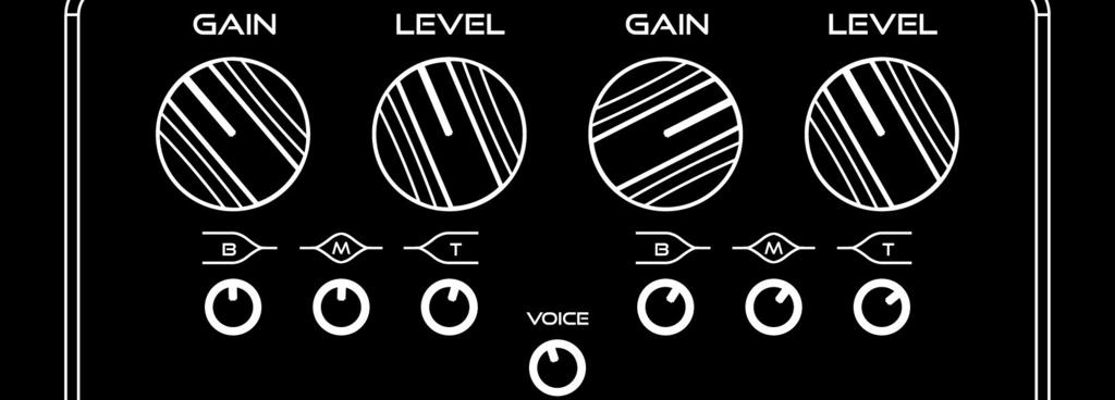 Sample Settings With these sample settings, dial in the Voice knob to suit your amplifier.
