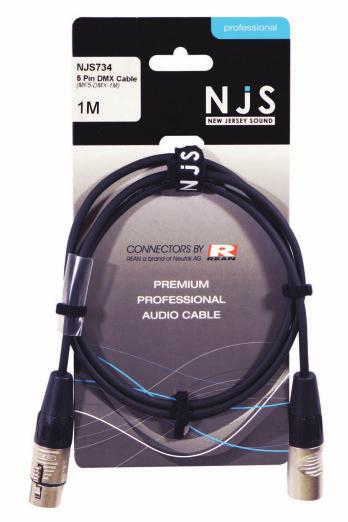 3 PIN NJS730 NJS731 NJS732 NJS733 XLR to XLR 5 Pin DMX Cable NJS Premium Professional Audio Cable s manufactured using Industry standard REAN connectors.