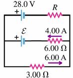 12. (TERM 033) In the figure below: R 1 = 10 Ω, R 2 = 20 Ω, E = 12 V and I = 0.5 A. What is the value of R 3? 13. (TERM 042) In the circuit shown below, the power dissipated in R 1 is 20.0 W.