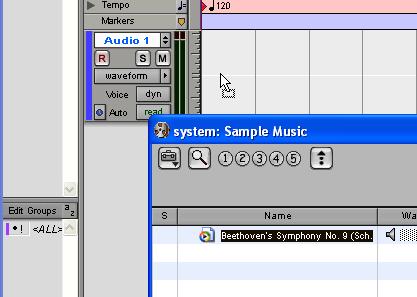 2 Click Play in the Transport window to begin playback. The CD track you extracted should begin playing back.