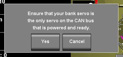 After a few seconds you will be shown a message either confirming that the servo has been successfully configured or that no data has been received.