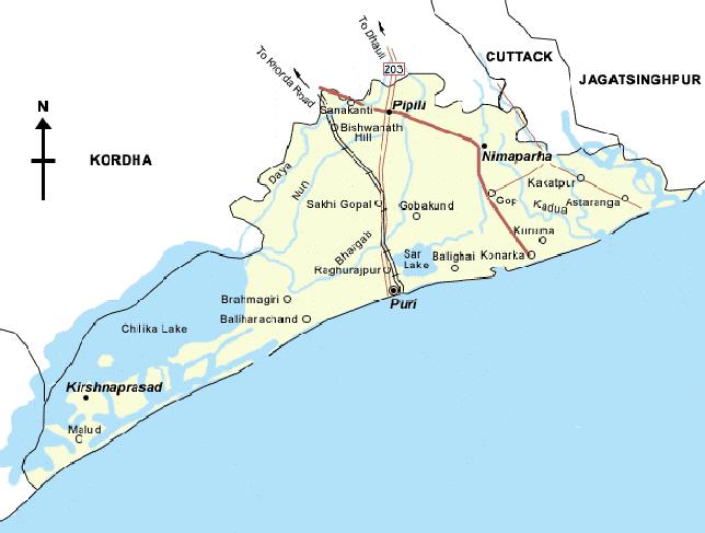REFERENCES INTERVIEW WITH THE MASTER CRAFTSMAN 1. Region and location Puri is located on the coast of the Bay of Bengal in eastern India. The capital of Orissa, Bhubaneswar, is only 65 km away.
