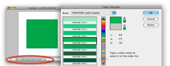 co Simulating spot colors Picking a color In Photoshop, assign the