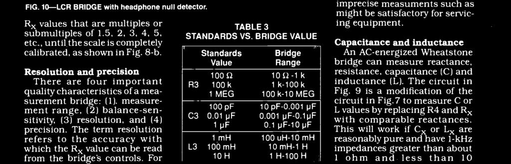 the resistance standard R3. If the R1/R2 ratio is set strictly by precision resistors, the ratio's precision equals the INTERNAL STANDARDS o--- N.