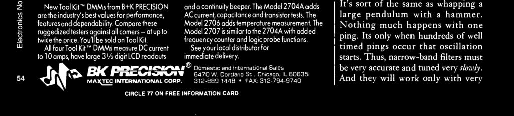 The features and dependability. Compare these Model 2706 adds temperature measurement.