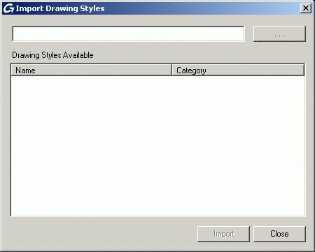 Deleting a drawing style 1. On the tree panel select a drawing style to delete. Click Delete. 2. In the warning box, click Yes to delete the drawing style. Importing a drawing style 1.