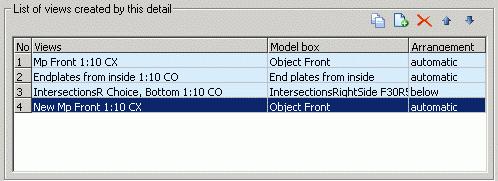 Figure 19: Selection of views The toolbar contains all the necessary management functions: Button Function Create a new view Add an existing view Delete the selected view Move the selected view up