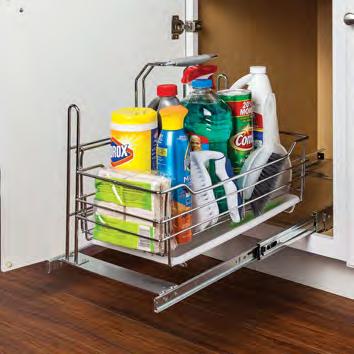 and boxes Mounts easily under your sink, left- or right-handed Simply pick it up and take it with you Plastic liner tray
