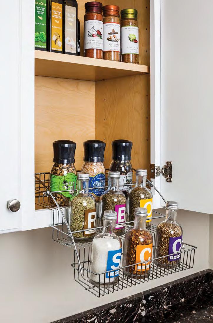 Easy Install Retail Packed 3 Tier Spice Rack Pulldown Great for organizing spices and small jars in your cabinets Remove clutter of small, hard to reach items