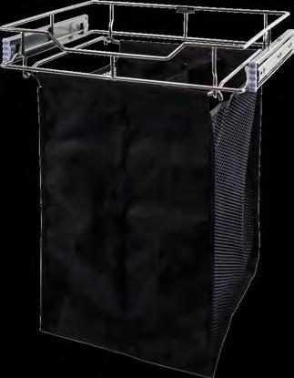 Closet Pullout Canvas Hamper NEW FINISH 100 lb full extension ball bearing slides included Heavy duty wire frame construction Heavy duty 19