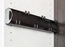 double hooks (12 hooks) 13-1/2 W x 2-7/8 D x 2-9/16 H 18 hooks Dark Bronze NEW 355B-ORB 355T-ORB Mounts left or right handed Installation