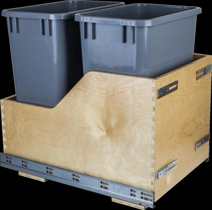 Assembled in the Waste Container Solutions: Wood Bottom Mount with Door Kit Cabinet What makes a great trash can pullout?