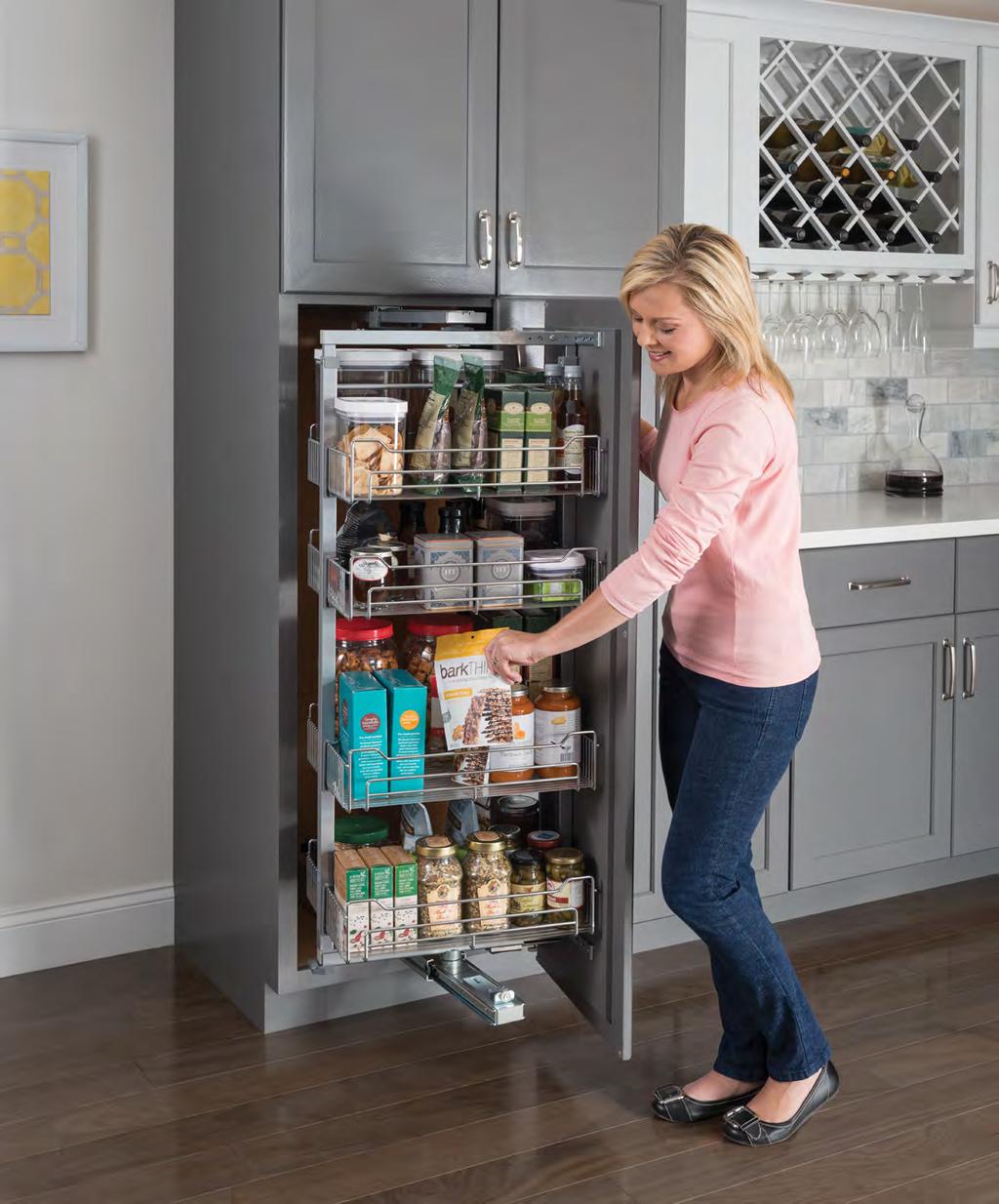 Cabinet Pantry : Premium Chrome Swingout rotating Scan to watch the installation video http://delivr.
