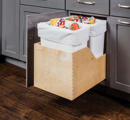 solid wood drawer box with concealed soft-close slides and