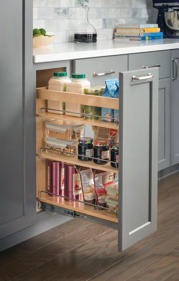 Cabinet Ships Fully Assembled Base Cabinet Solutions: Base Pullouts Used in full height 9, 12, and 15 face