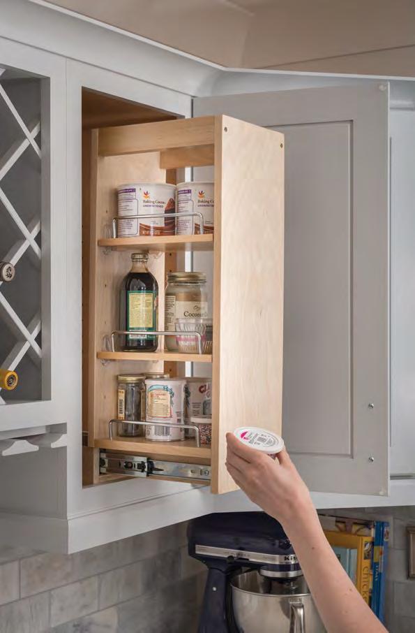 Cabinet Wall Cabinet Solutions: Wall Pullouts EASY TO INSTALL IN EXISTING CABINETS Used in 9 and 12 wall cabinets Adjustable middle &