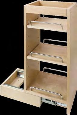 slides Ships preassembled and quickly installs to cabinet floor with 4 screws (not included) Ships Fully Assembled Width Depth Height