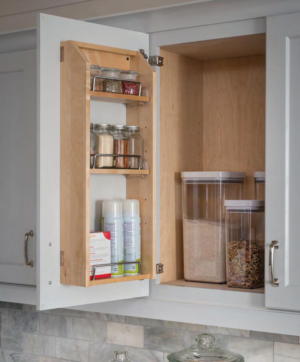 Cabinet Wall Cabinet Solutions: Door Mounted Spice