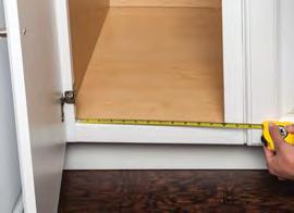 Measuring Tape Phillips Screwdriver 2 Set Set your organizer in place making sure you can open and close the cabinet door