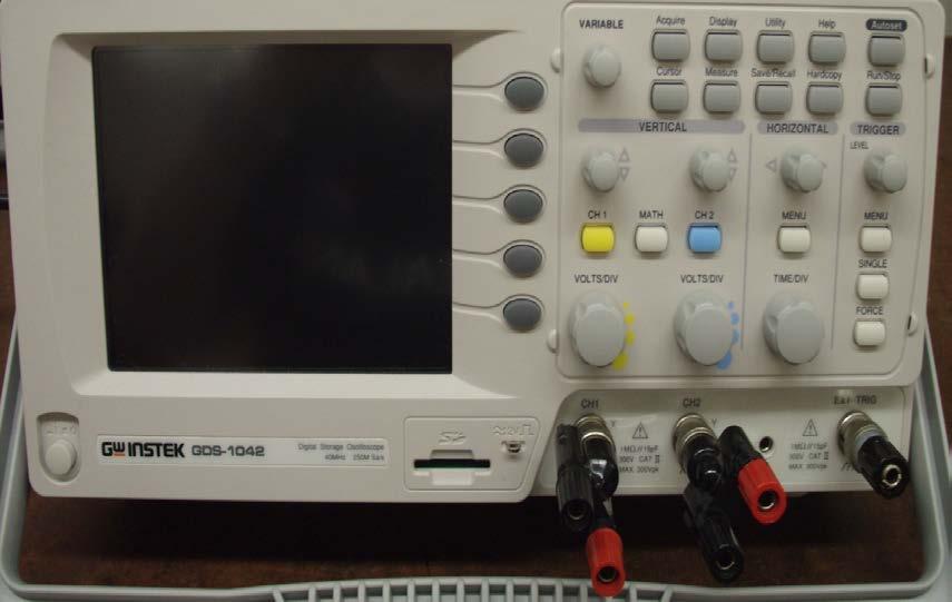 Here is a detailed layout of the oscilloscope (or scope)