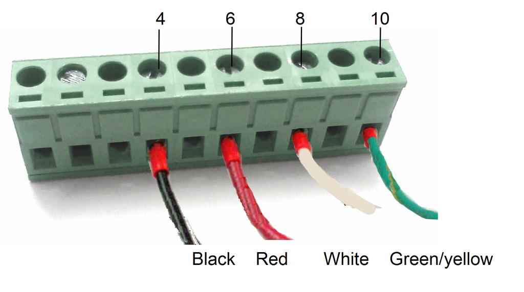 Wiring the Meter T cnnect the meter t AC: 1. Remve the green 10-pin terminal blck frm the right side f the meter. 2.