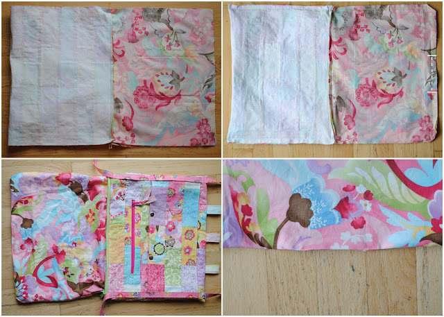 Place the lining right sides together and the main organizer right sides together, pin zipper tape
