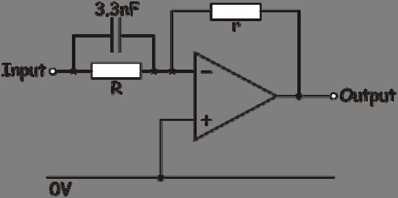 Treble boost Low frequency voltage gain 6 Break frequency 2 000Hz The circuit diagram for this filter, using a