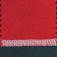 2-thread chainstitch seam, top and bottom Having limited stretch, the chainstitch is ideal for fairly firm-woven