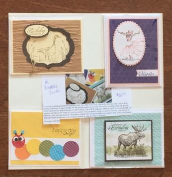 Friday, November 3rd Birthday Cards by Robin $25 10-11:30 am 1 pm - 3 pm If you enjoy sending handmade greeting cards, this class is for you! Join me for this fun class!