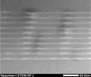 An SEM image of the strain-coupled multi-layer Fig. 4.11 A schematic of the IR photo-detector. quantum dot is shown in Fig. 4.12.