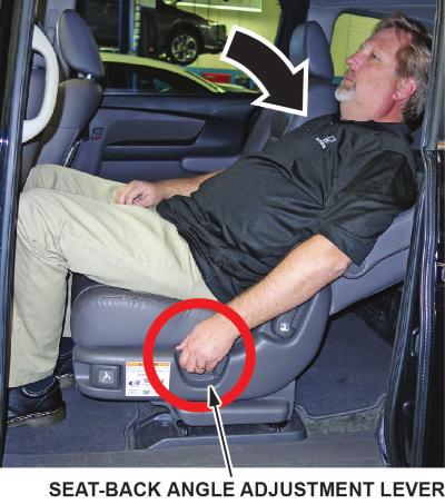 NOTES Recline the driver's seat as needed to assist applying pressure against the seat-back.