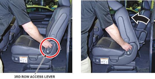 If this occurs, lift the seat-back until it is not contacting the trim panel and allow the recliner to return to the upright position unassisted.