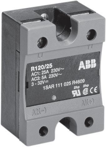 unit pieces Price Weight kg/lb R120/25 Operational voltage range: 24-265 V AC R120/25 3-32 V DC 25 A 1SAR 111 025 R4609 1 0.06/0.