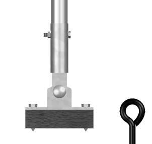 ATTENTION: Installing one (1) auger-style anchor per rafter leg is strongly recommended. Each anchor kit includes the parts shown below. Auger- Style Earth Anchor is not shown.