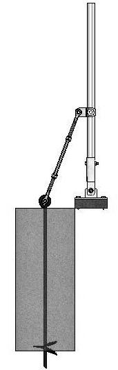 105587 Anchor Kit A EARTH ANCHOR ASSEMBLY (SKU: 105587) IN CONCRETE If the optional anchor kit was purchased, use the diagrams below to properly install the auger-style earth anchor and to
