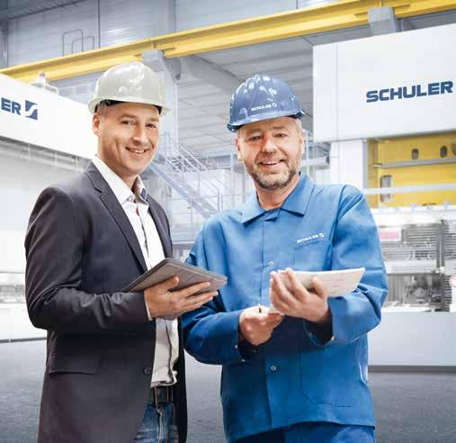 Schuler Service. State-OF-the-art Service FOr more performance. Schuler Service offers a tailored portfolio of services covering the entire life cycle of your equipment.