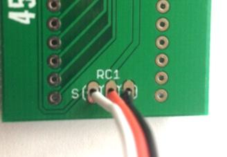 pass thru the holes on the PCB. You may tin the wire ends also to help keep them from fraying when inserting them into the holes.