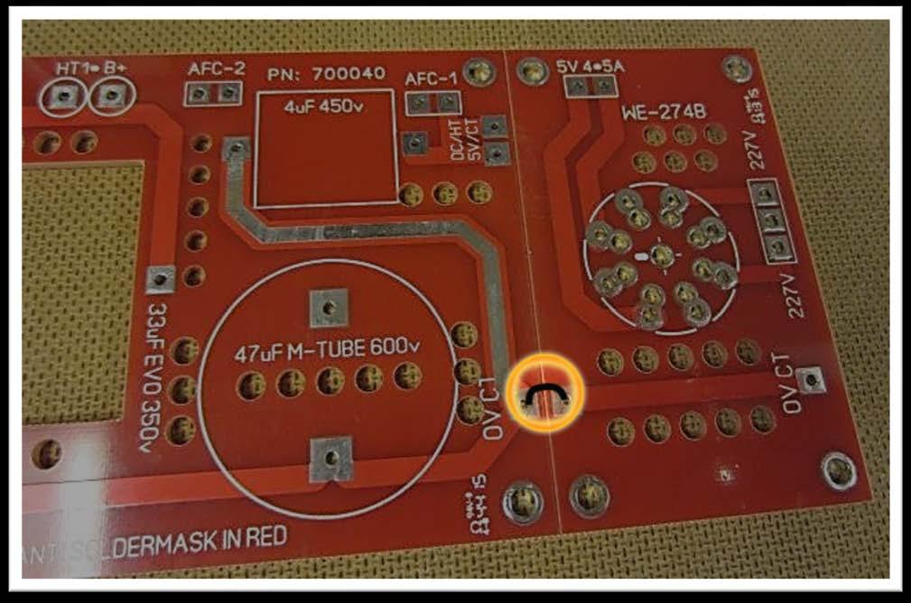 8.2.1 Install a bridge Figure 20 - Where to install the Bridge on the Power Supply PCB The first thing you