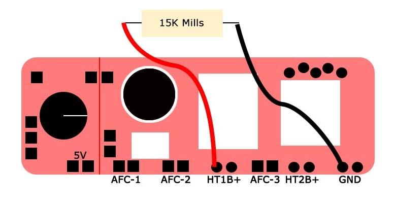 10.4 Wiring the 15K Mills resistor to the Power Supply PCB Figure 35-15K Mills Resistor to the