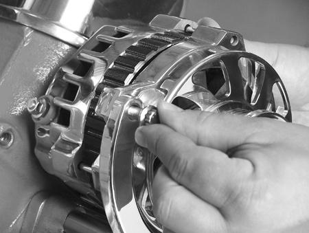 The alternator mounting boss may vary in width in the polishing process.