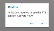Application Installation & Getting Started 4 5. Tap Yes to continue the activation process. An Activation message appears. 6.