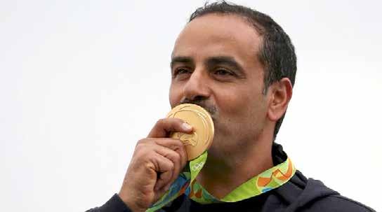 The shooting contest at the Olympics saw veteran Kuwaiti competitor Fehaid Al-Daihani win a gold medal in the double trap contest. Al-Daihani s medal wasn t his first.