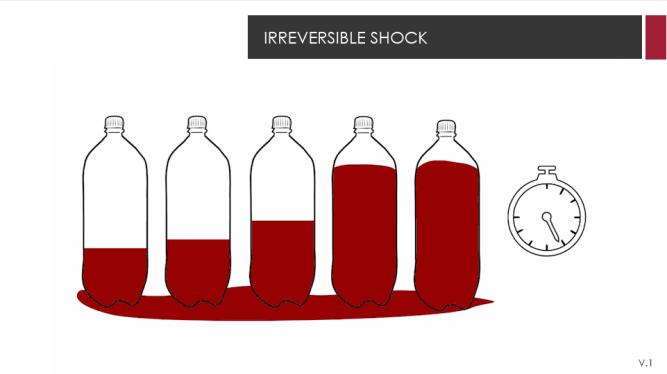 Irreversible shock is irreversible. Which means it doesn t matter what we do.