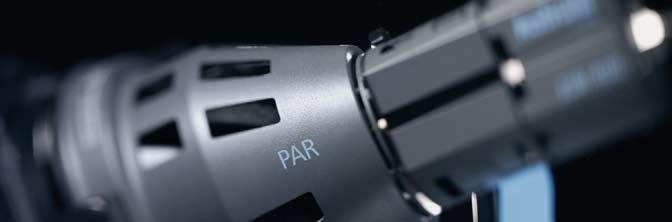 8 ft) PAR reflector with VWFL lens 55 (3 m 9.8 ft) PAR reflector with frosted Fresnel lens 38 (3 m 9.